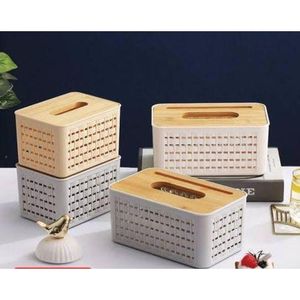 Bamboo Serviette Tissue Box Holder