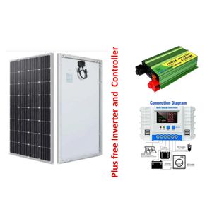 Solarmax 200 Watts Solar Panel + Free 30A Solar Charge Controller +  Free 1000 Watts Solar Inverter DC to AC 1000W Inverter