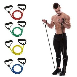 1pc Resistance Band With Handles, Exercise Bands, Workout Bands With Handles For Men Women, Strength Training Equipment At Home  BLUE