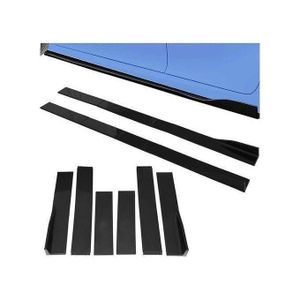 Sleek Black Car Side Skirts – Sporty Upgrade & Road Protection