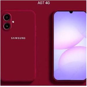 Soft Silicone Back Cover for Samsung Galaxy A07 - Maroon, anti-fingerprint, anti-scratch, durable silicone case