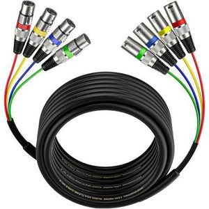 EBXYA 25ft Heavy Duty XLR Cable for Church & Events - 2-Layer Shielded with Gold Connectors (4 Colors) - Low Noise Microphone Wire