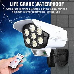 Inbuilt Large capacity Rechargeable Batteries Motion Sensor Dummy Fake CCTV Camera Outdoor Security Solar Light