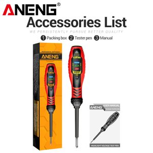 Aneng 2-in-1 Voltage Tester Screwdriver, 450V AC Contact Voltage Measurement & Non-Contact Detector Pen, Slotted Head, LCD Display, Live Wire Finder, Continuity Test for Outlet & Circuit