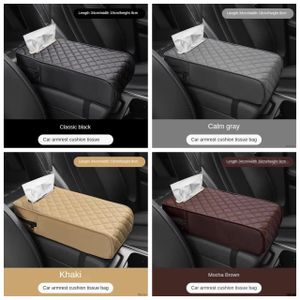 Car armrest with tissue storage Beige