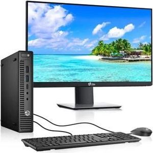 HP Refurbished ProDesk 400 G1 4th Gen Mini PC Tiny Desktop - Intel Core i5, 8GB RAM, 500GB HDD 19" Monitor, Windows 10 Pro Mouse, Keyboard