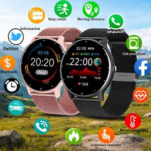 Couple Slim Fit Round Screen Fitness Tracker Smartwatch