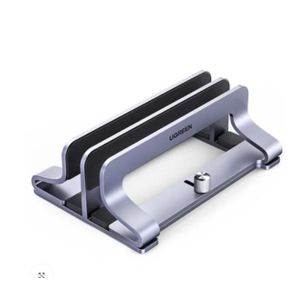 Ugreen LP258 Vertical Laptop Stand, Dual-Slot – Adjustable Desktop Holder for Laptop, MacBook, Notebook & Tablet