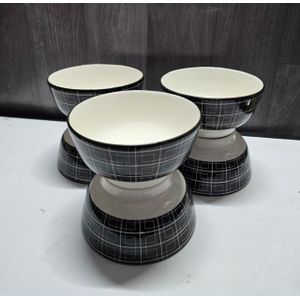 Printed Ceramic Bowls – 6pcs Set - Durable & Stylish Kitchenware
