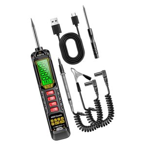 Aneng 2 in 1 Digital Pen Multimeter Voltage Tester with Flashlight & Buzzer Alarm, Circuit Tester 0.5-600V, Multimeter for Car Battery, Polarity, Continuity, Fuse Checking, Household Circuit, Outdoor Power Maintenance, USB Rechargeable Tester