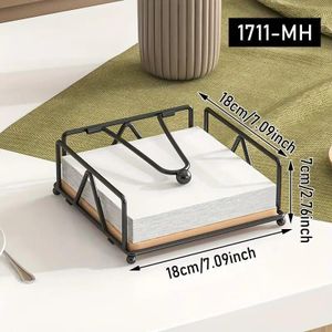 Bamboo Base Metallic Serviet Holder – Kitchen Table Napkin Stand