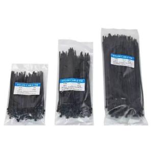 Heavy duty  self locking nylon zip ties for wire ,cable and pipe organizing with assorted sizes -White