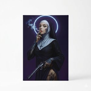 Edgy Gothic Noir Canvas Art – Soulful, Bold & Provocative!, Ready to hang