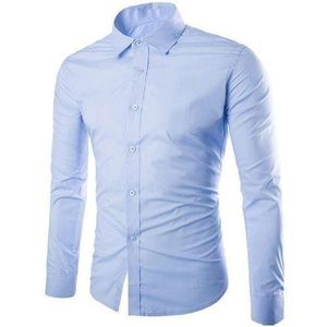 Official Men Shirt Slim Fit-Blue