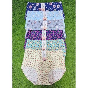 Seamless Flowered Bikini Women Panties 4PCS