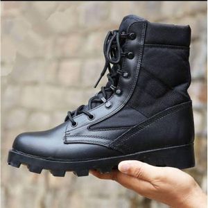 Siwar QUALITY BLACK BOOTS SIWA'R CLASSIC MILITARIAL  HIGH-TOP MILITARY DESERT HIKING LEATHER BOOT Hard to break easy to walk with SIWA'R BLACK EXATRY AS IN PICTURE BLACK