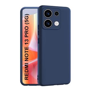 Soft Flexible Silicone Case for Xiaomi Redmi Note 13 Pro+ 5G, Shockproof Anti-Scratch Slim TPU Protective Back Cover (Blue)