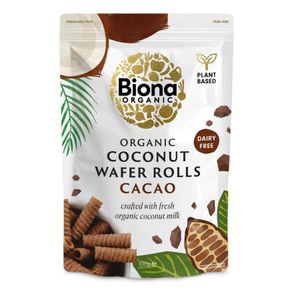 Biona Org Coconut Cacao Wafer Rolls 100G