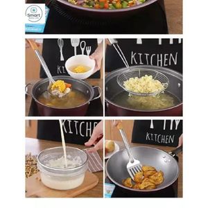 Smartrahalife 6PCS Stainless Steel Cooking Utensils Set Non-Stick & Heat Resistant Spatula Spoon Strainer Filter Cooking Essential for Non-Scratch Use Easy Clean & Dishwasher Safe