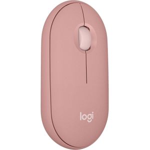Logitech Pebble Mouse 2 M350s Wireless Bluetooth Mouse – Tonal Rose, Silent Touch Technology, Multi-Device Pairing, Customizable Button, 4000 DPI Precision Tracking, Ultra-Slim Portable Design, Up to 24-Month Battery Life
