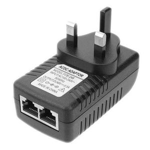 24V 1A POE Injector Adapter - Power Over Ethernet, Black
