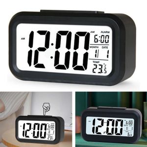 LED Digital Alarm Clock with Large Display - Snooze, Date, & Temperature Display, Battery-Operated for Home & Office