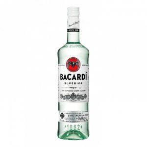 Bacardi  Carta Blanca Superior White Rum 1 Litre  Smooth & Creamy Light Aged Rum  The Original Mojito & Daiquiri Spirit