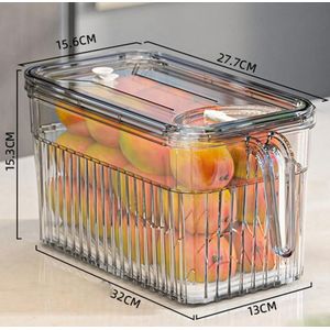 3L Elegant acrylic fridge container with date indicator  1pc