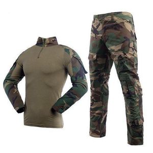 Outdoor Airsoft Paintball Work Clothing Military Shooting Uniform- Tricolour Jungle Brown