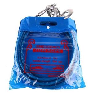 Heavy Duty Towing Cable for Car, 4m -Steel 10 mm, 5 ton- Tow Rope, Car Towing Cable 