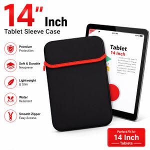 14" Black Laptop Sleeve Case for MacBook, iPad - Neoprene, Portable
