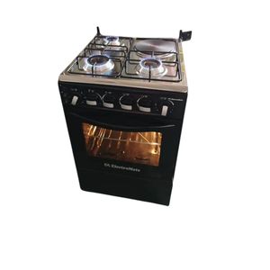ElectroMate  3 Gas Jet Pool Burners + 1 Rapid Plate, Free Standing Cooker With Electric Oven 