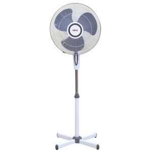 Oryx 16-Inch Standing Fan OFS1601GW – 3 Speed Settings, Adjustable Height, Wide Oscillation – Ideal for Home & Office Cooling