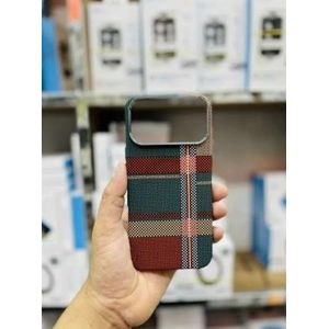 Free Air/LUXO Carbon Classic With Checkerboard Texture, Magnetic Slim Hard Case, MagSafe Compatible Cover For IPhone 17 Pro
