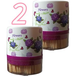 Flowers 2 Pack Toothpicks jm