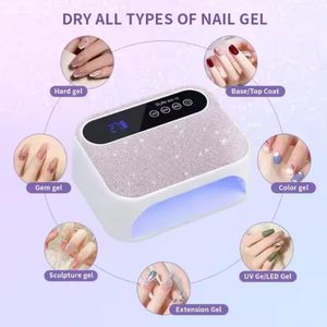 288W 2-in-1 LED UV Nail Curing Lamp – 72 LED Lights, Hard Gel Curing with Smart Sensor & Digital Display