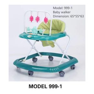 Quality Foldable Baby Walker, Comfortable Infant Activity Walker with Toy Bar & Wheels