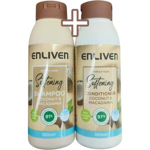 Enliven Softening Coconut & Macadamia Shampoo + Conditioner