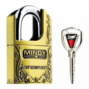 Mindy  60mm Security Padlock  Heavy Duty Zinc Alloy Lock  With 4 Keys  Blister Pack