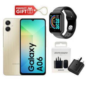 Samsung Galaxy A06, 6.7", 64GB + 4GB RAM (Dual SIM), 5000mAh + Charging Adapter & Smart Watch