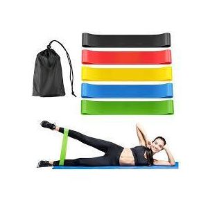 Resistance Bands for Working Out, Exercise Bands Resistance Bands Set with 5 Resistance Levels, Multi-Colored Workout Bands for Indoor & Outdoor Fitness, Leg Strength Training, Yoga