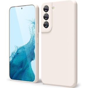 Soft Silicone Slim Fit Cover Anti-Scratch Shockproof Case for Samsung Galaxy S22 - Beige Nude