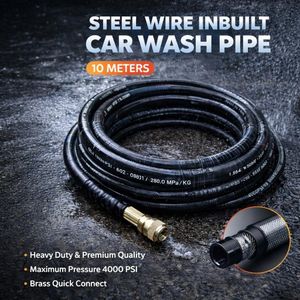 10M Car Cleaning Hose Steel Wire Inbuilt Pipe Heavy Duty 4000 PSI 