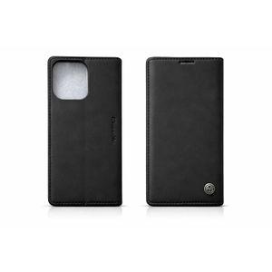 CaseMe Leather Flip Wallet Case for Oppo Reno 15 – Magnetic Closure – Slim Executive Cover – Black
