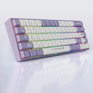 Ajazz AK690 68 keys compact mechanical keyboard three mode 2.4 G wired 