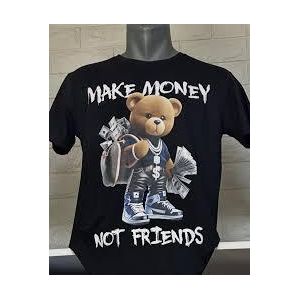 Graphic Tshirt Streetwear - Make Money Not Friends WHITE