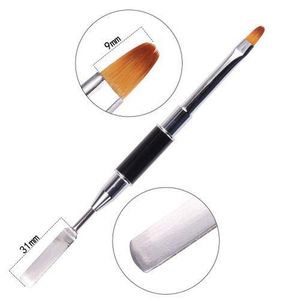 Dual Poly Gel Brush & Spatula Acrylic Brush Nails Extension