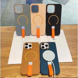 MagSafe Wireless Charge Silicone Strap Grip Matte Magnetic Protective Case with Slim Anti-Fingerprint Design for Apple iPhone 11 Pro - Navy/dark Blue