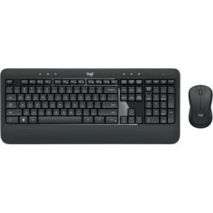 Logitech MK540 Advanced Wireless Keyboard & Mouse Combo Black 2.4GHz Unifying USB Receiver Multimedia Hotkeys Full Size Keyboard For PC & Laptop