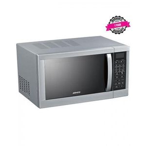 Armco Microwave Oven + Grill, 30L, Digital Touch Control, 900W, 1000W Grill Power, 99.99 Min Timer, Speedy Defrost, Multi Stage Cooking, Auto Cooking Menu, Child Safety Lock, Cooking End Signal, Mirror Glass, Silver/Steel.